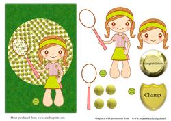 Cute Tennis Topper with Decoupage