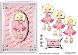 Pink Marilyn Sugar Doll Decoupage Topper