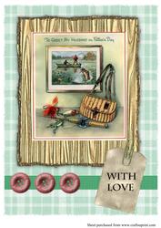 Vintage Husband Fathers Day A4 Card