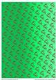 Gold Holly Peel Offs Effect with Green Backgound Sheet