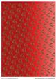 Red and Gold Holly Peel Offs Effect Background Sheet