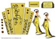 Deco Gold Panels with Elegant Lady
