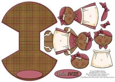 Just Baked Cute Gingerbread Wobble Card