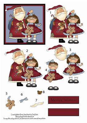 I Love Santa 1 Decoupage Topper