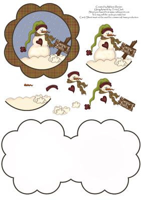 Snowballs for Sale 1 Shaped Decoupage Quick Card