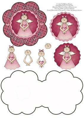 Be My Valentine Shaped Decoupage Card