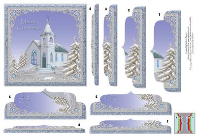 Church View Blue Double Side Stacker Card Front