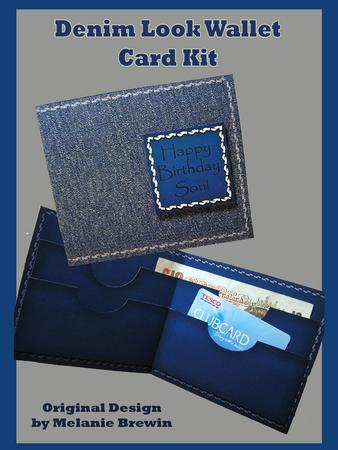 Denim Look Birthday Wallet Card Kit