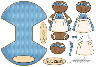Just Baked Cute Gingerbread Wobble Card 2