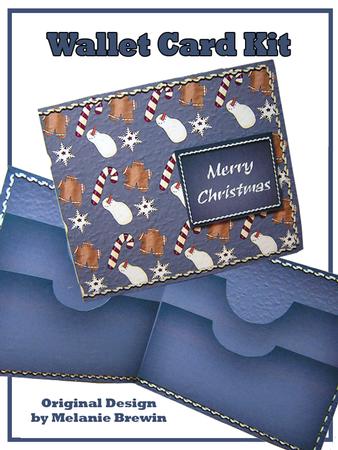 Blue Christmas Wallet Card Kit