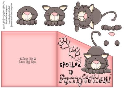 Spoiled to Purfection Diagonal Over the Edge Card
