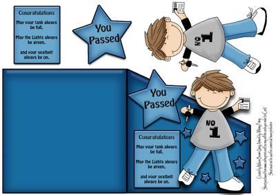 Blue You Passed Diagnol Over the Edge Card
