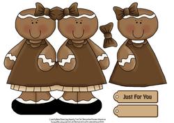 Sweet Gingerbread Girl 1 Shaped Card