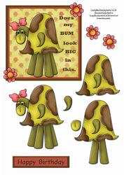 Does My Bum Look Big Decoupage Card Front