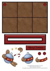 Gingerbread Man with Bauble Slider Card