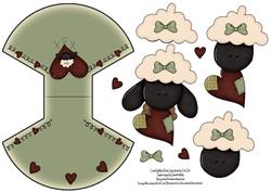 Love Ewe Wobble Card with Decoupage
