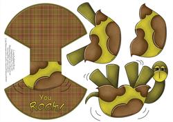 You Rock Fun Turtle Wobble Card