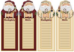 Two Santa Double Sided Bookmarks 1