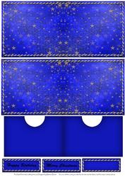 Small Blue Star Wallet Card