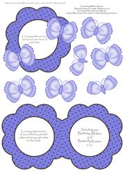 Purple Butterfly Birthday Aperture Card