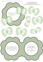 Mint Butterfly Birthday Aperture Card
