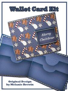 Blue Christmas Wallet Card Kit