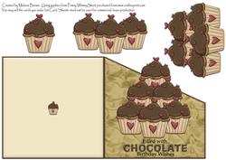 Filled with Chocolate Birthday Wishes Diagonal Over the Edge