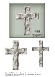 Double Cross Square Sympathy Card