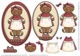 Fresh Baked Gingerbread Dusky Pink Oval Decoupage Topper