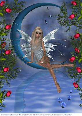 Fairy by Moonlight -  A4 Fantasy Card