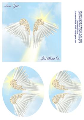 Never Gone -  Sympathy/anniversary of Passing Square Card