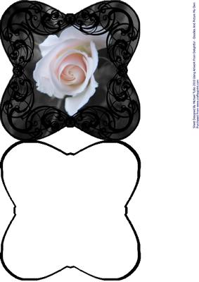 Black & White Shaped Sympathy Card