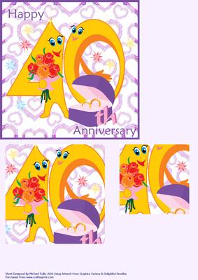 Hearts & Rings 40th Wedding Anniversary