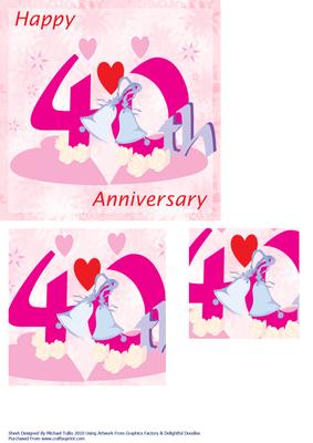 The Bells 40th Anniversary Card
