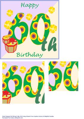 Retro 60th Birthday Card