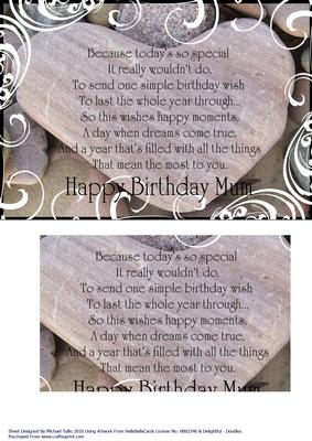With Love on Your Birthday Mum Birthday Card