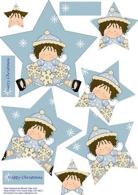 Stars & Snowflakes Christmas Angel Star Topper