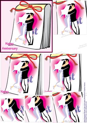 1st Anniversary with All My Love Pyramid Card