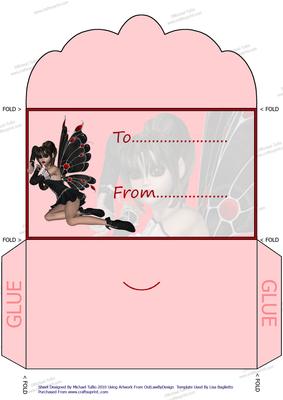 Red & Black Birthday Fairy Money Wallet