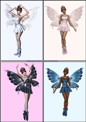4 Fairy Pose Toppers