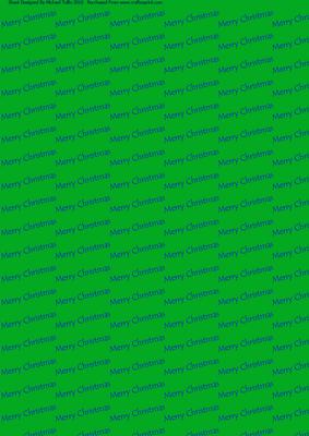 Merry Christmas Blue & Green Backing Paper