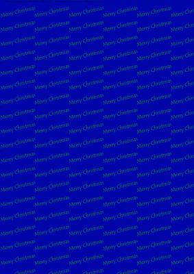 Merry Christmas Green & Blue Backing Paper
