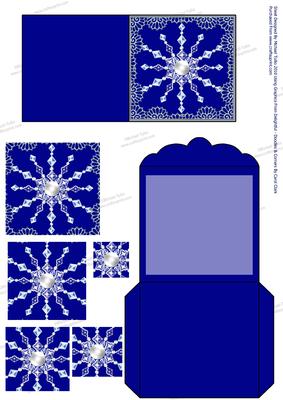 Tags with a Difference - Sparkly Blue Snowflake Mini Pyramid
