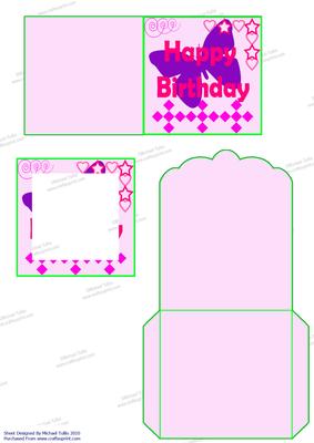Tags with a Difference -birthday Butterfly Mini Shaker Card