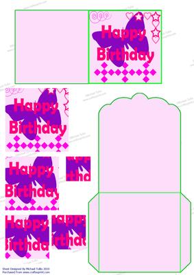 Tags with a Difference -birthday Butterfly Mini Pyramid Card