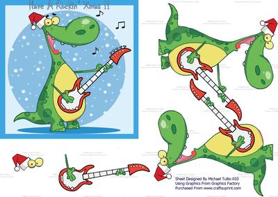 Have a Rockin' Xmas Male Step by Step Card