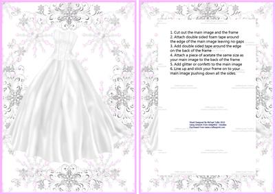 Winter Wonderland Wedding Pink Shaker Card