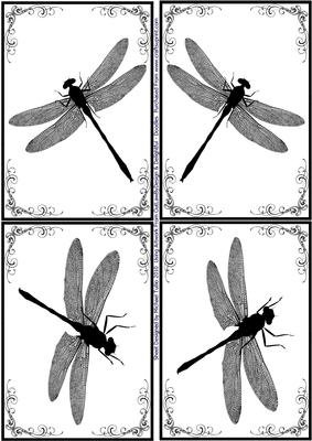 Dragonfly Silhouette Toppers