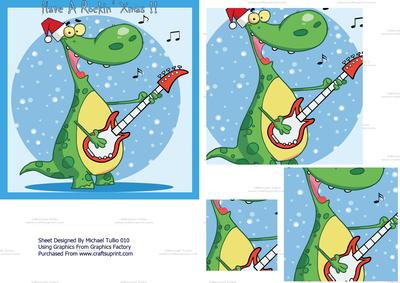 Have a Rockin' Xmas Male Pyramid Card
