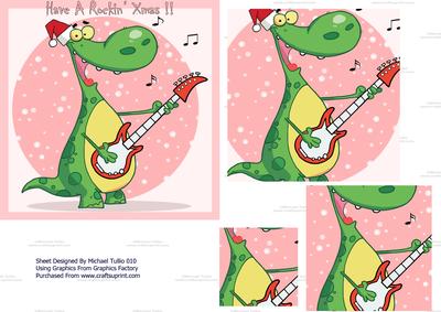 Have a Rockin' Xmas Female Pyramid Card